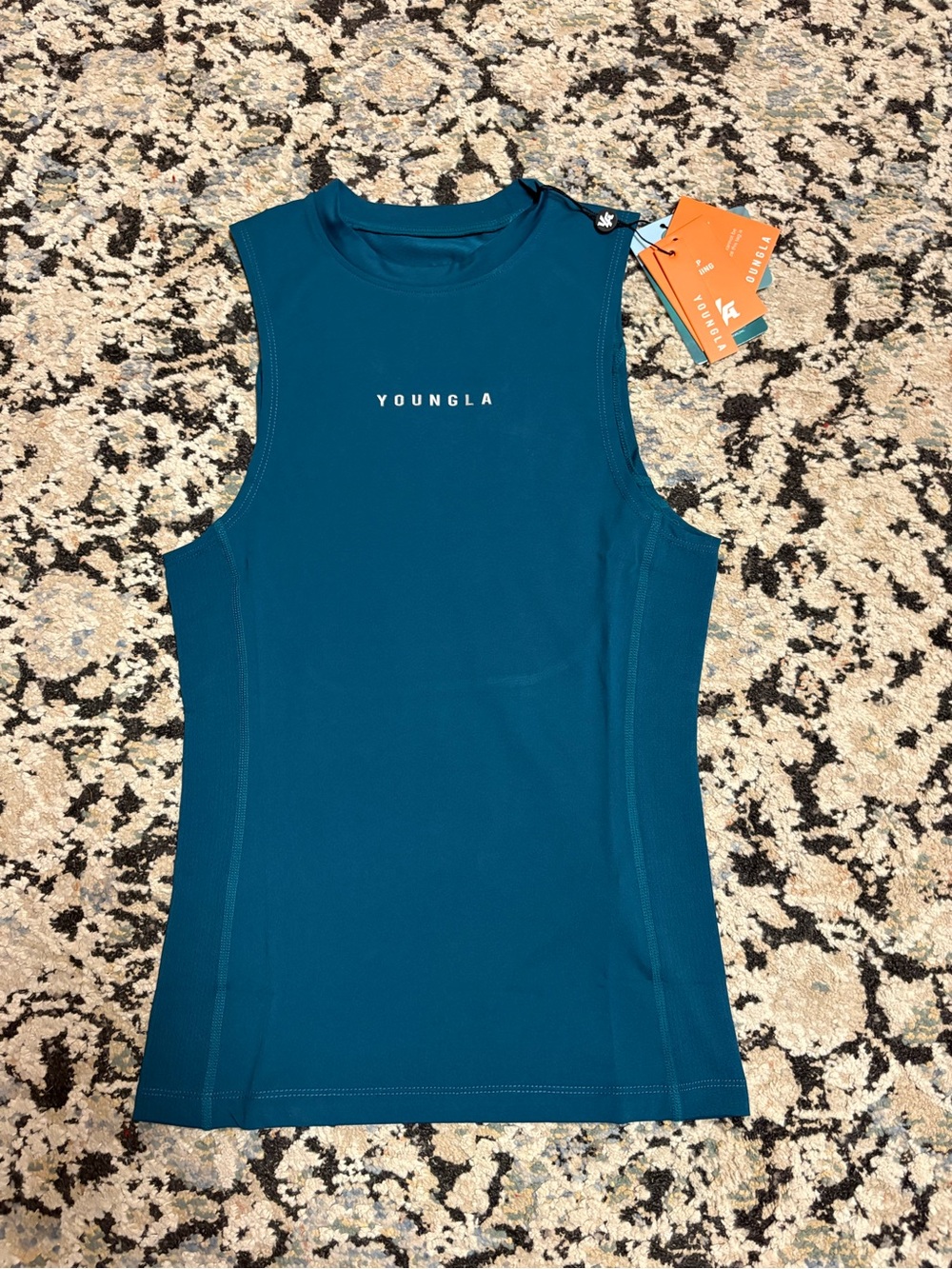 Men’s YoungLA Teal Fitted Muscle Tank